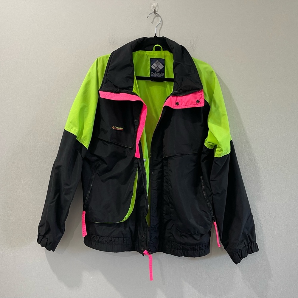 VTG Columbia Men’s Colorblock Neon 90’s Ski Jacket Sz Medium